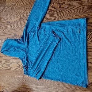 blue athletic hoodie